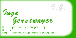 inge gerstmayer business card